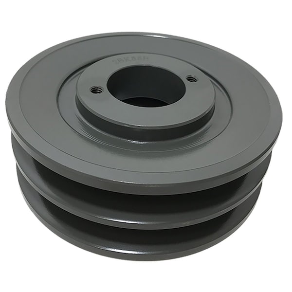 B&B Manufacturing Bushing 2 Groove V-Belt Pulley 5.25 inch OD 2BK55H - main